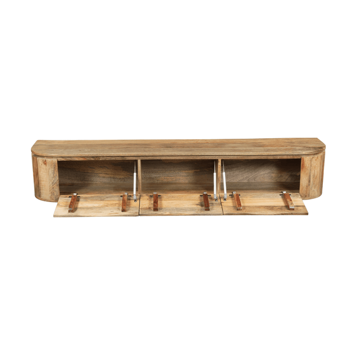 Mangohouten TV Meubel Kalano zwevend 150 cm Mahom