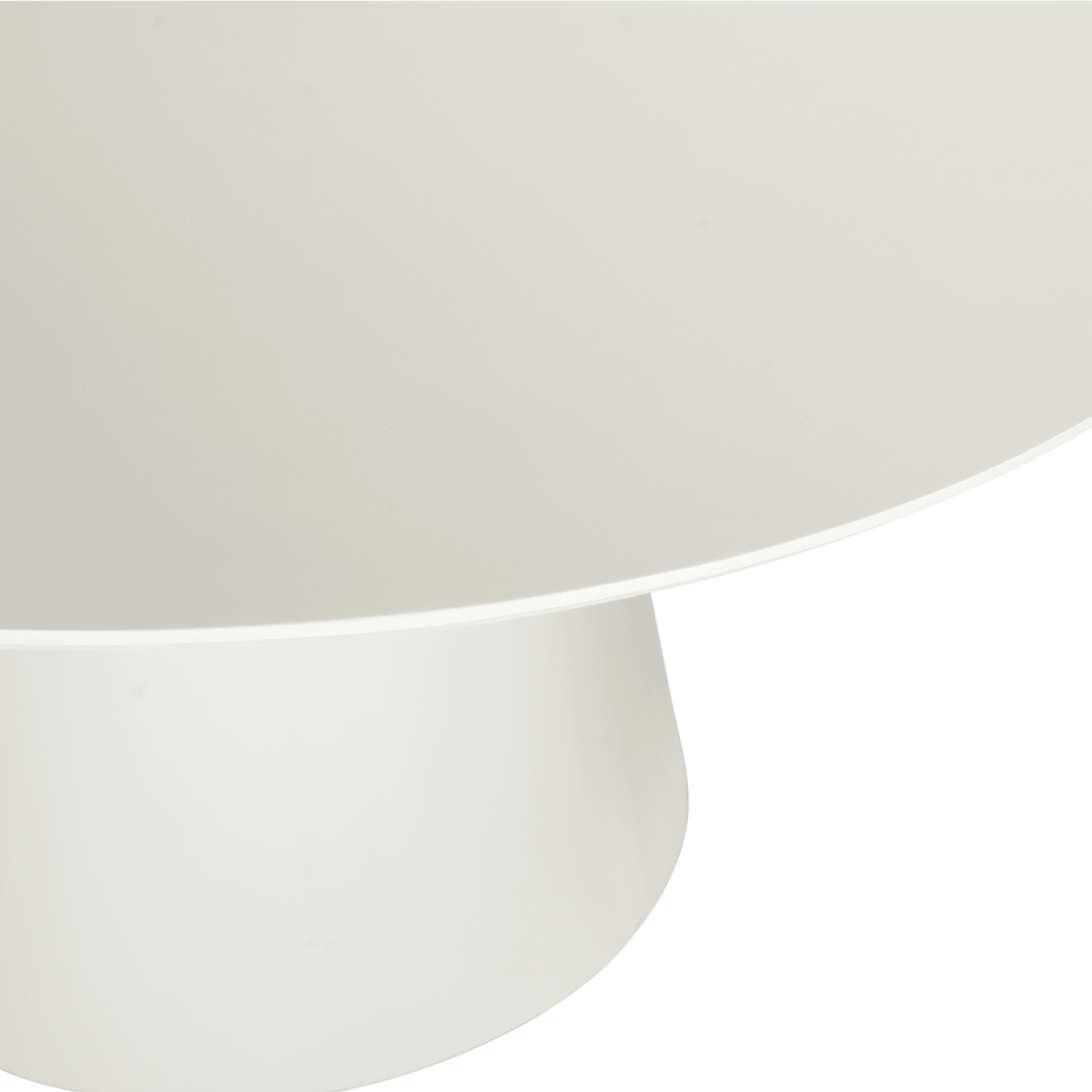 Ronde witte eettafel van mangohout