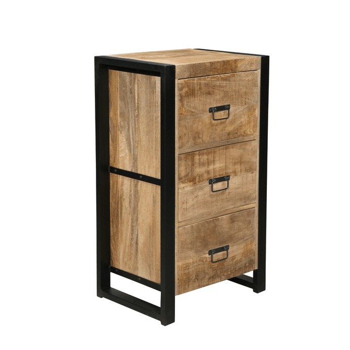 Mangohouten Dressoir Britt 55 cm 3 lades Mahom