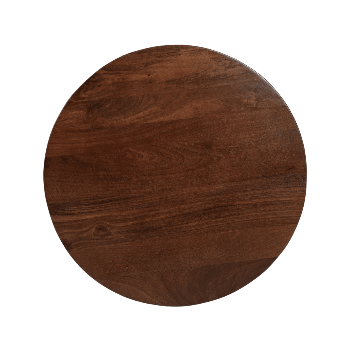 Donkerbruine ronde salontafel van mangohout