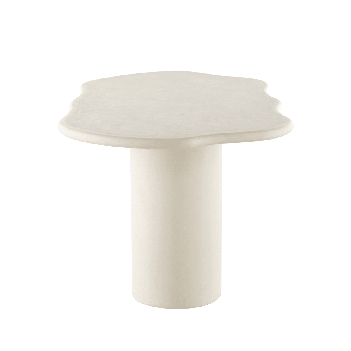 Organische eettafel van microcement