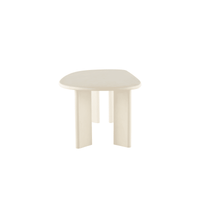 Eettafel Organisch Savannah Microcement Paneelpoot 210 cm Beige Mahom