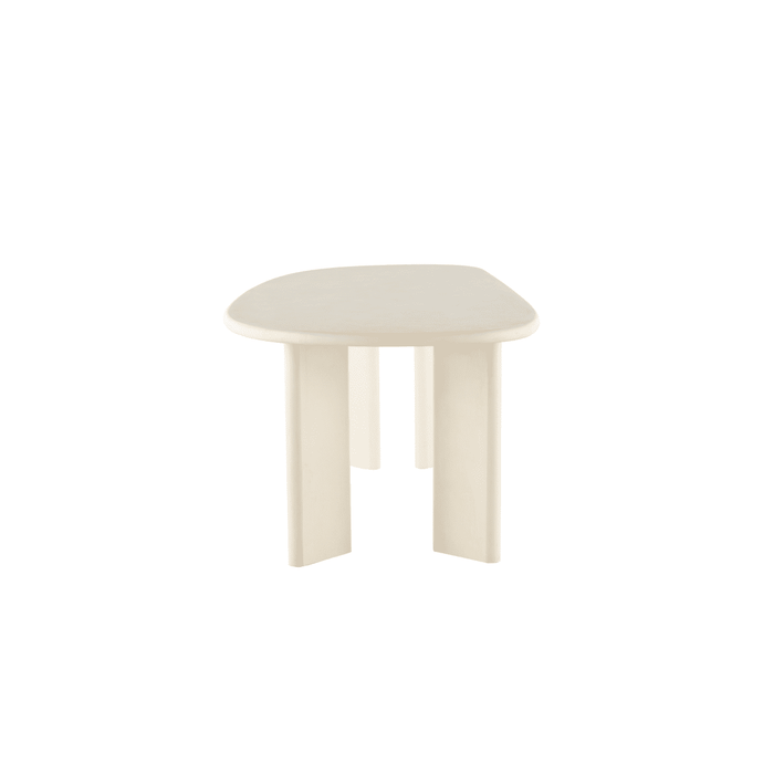 Eettafel Organisch Savannah Microcement Paneelpoot 210 cm Beige Mahom