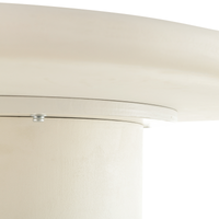 Eettafel Organisch Savannah Microcement Cilinderpoot 210 cm Wit Mahom