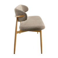 Eetkamerbank Japandi Kio 200 cm Taupe met eik onderstel Mahom