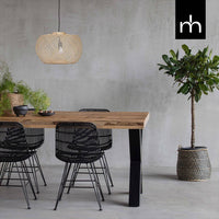 Mangohouten Eettafel Columbus Rechthoek 140x90 cm (6cm) Mahom