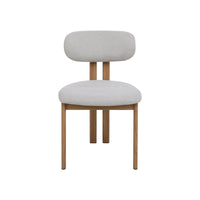 Eetkamerstoel Japandi Noor Beige met eik onderstel Mahom
