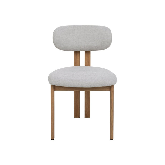 Eetkamerstoel Japandi Noor Beige met eik onderstel Mahom