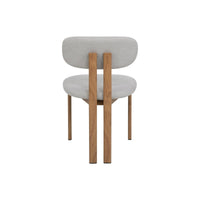 Eetkamerstoel Japandi Noor Beige met eik onderstel Mahom