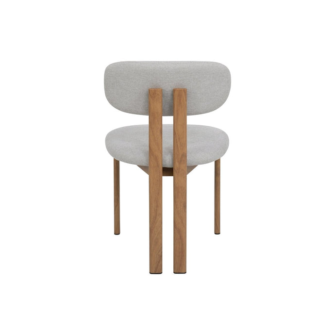 Eetkamerstoel Japandi Noor Beige met eik onderstel Mahom