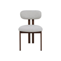 Eetkamerstoel Japandi Noor Beige met walnoot onderstel Mahom