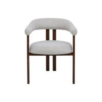 Eetkamerstoel Japandi Ariane Beige met walnoot onderstel Mahom
