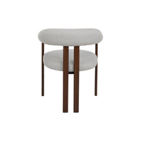 Eetkamerstoel Japandi Ariane Beige met walnoot onderstel Mahom