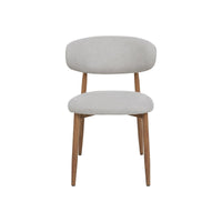 Eetkamerstoel Japandi Kio Beige met eik onderstel Mahom