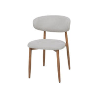 Eetkamerstoel Japandi Kio Beige met eik onderstel Mahom