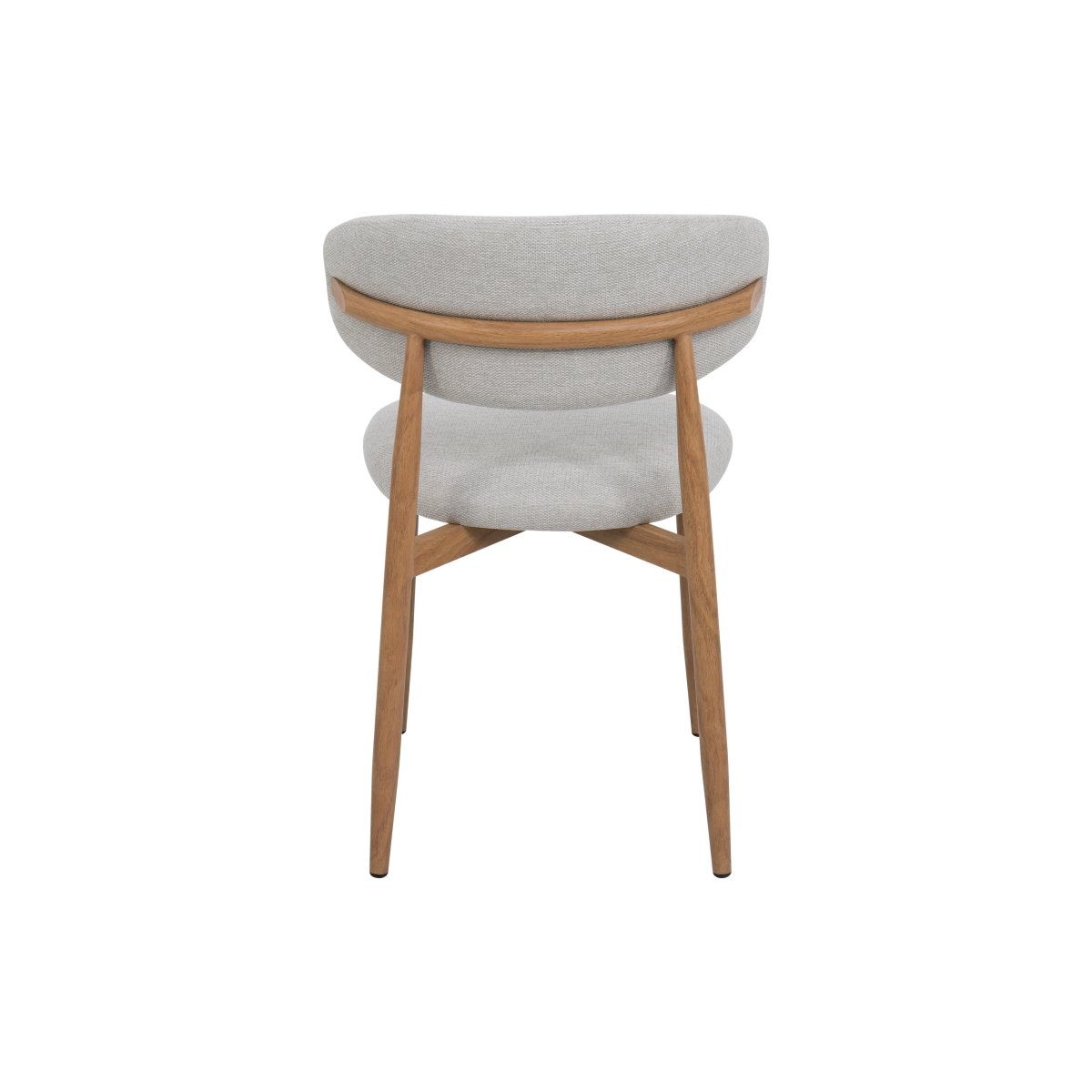 Eikenhouten eetkamerstoel Japandi beige