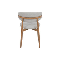 Eetkamerstoel Japandi Kio Beige met eik onderstel Mahom