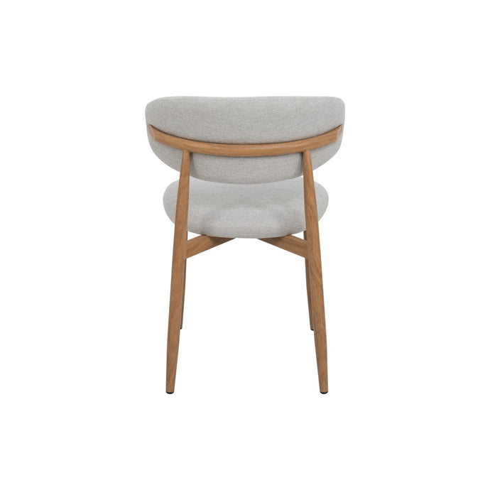 Eetkamerstoel Japandi Kio Beige met eik onderstel Mahom