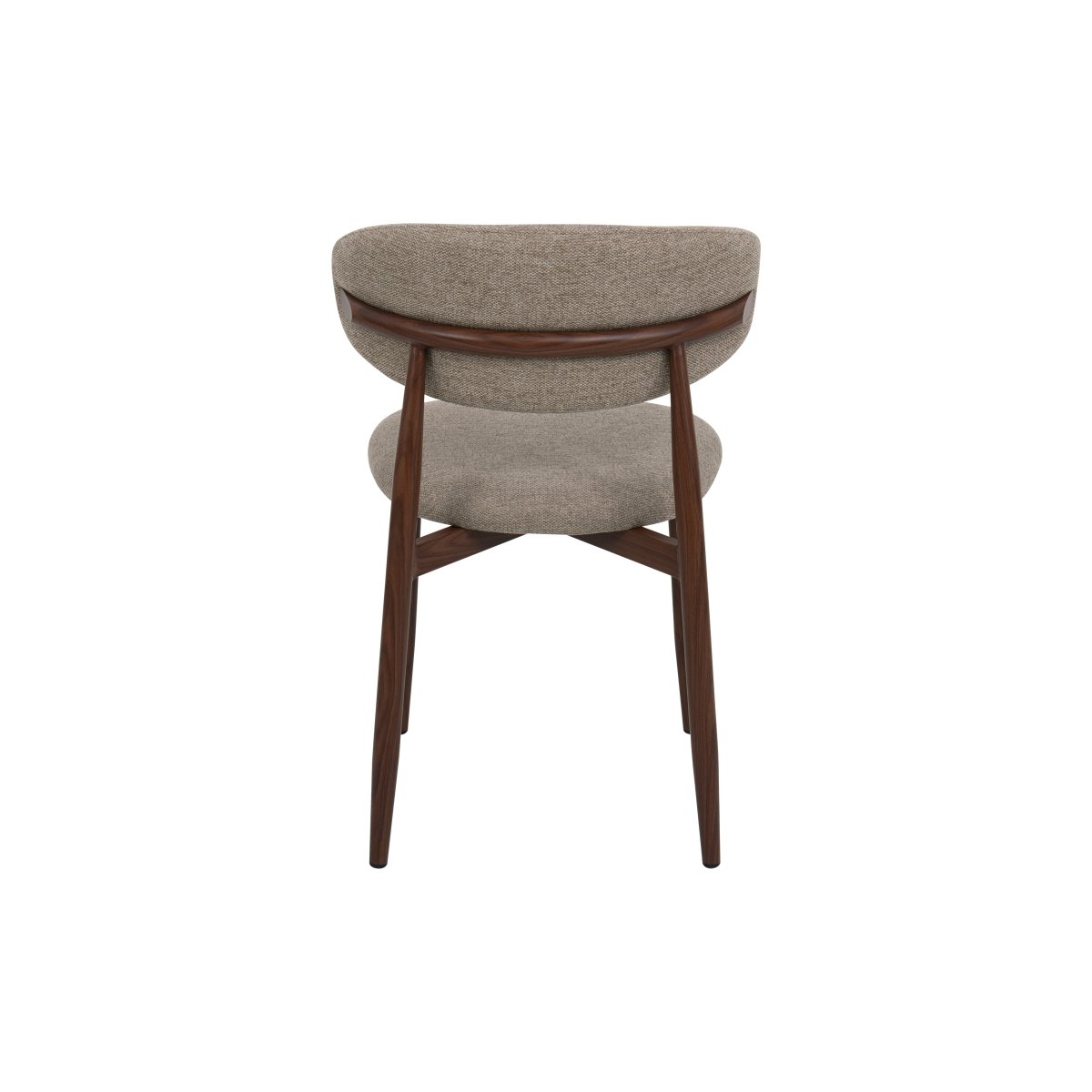 Walnoot eetkamerstoel Japandi taupe