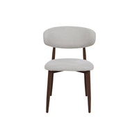 Eetkamerstoel Japandi Kio Beige met walnoot onderstel Mahom
