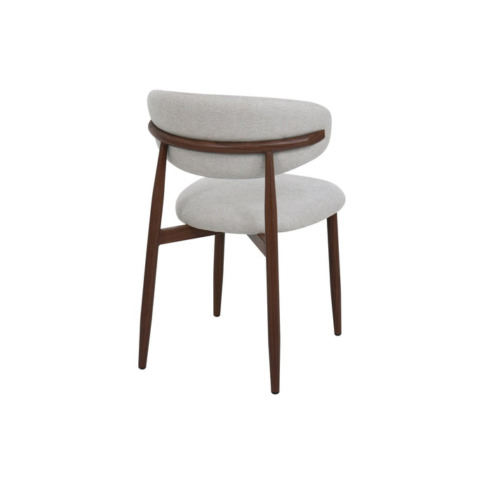 Eetkamerstoel Japandi Kio Beige met walnoot onderstel Mahom