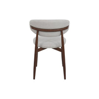 Eetkamerstoel Japandi Kio Beige met walnoot onderstel Mahom