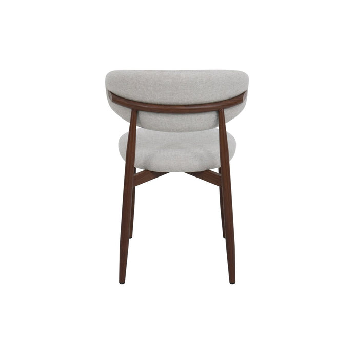 Eetkamerstoel Japandi Kio Beige met walnoot onderstel Mahom