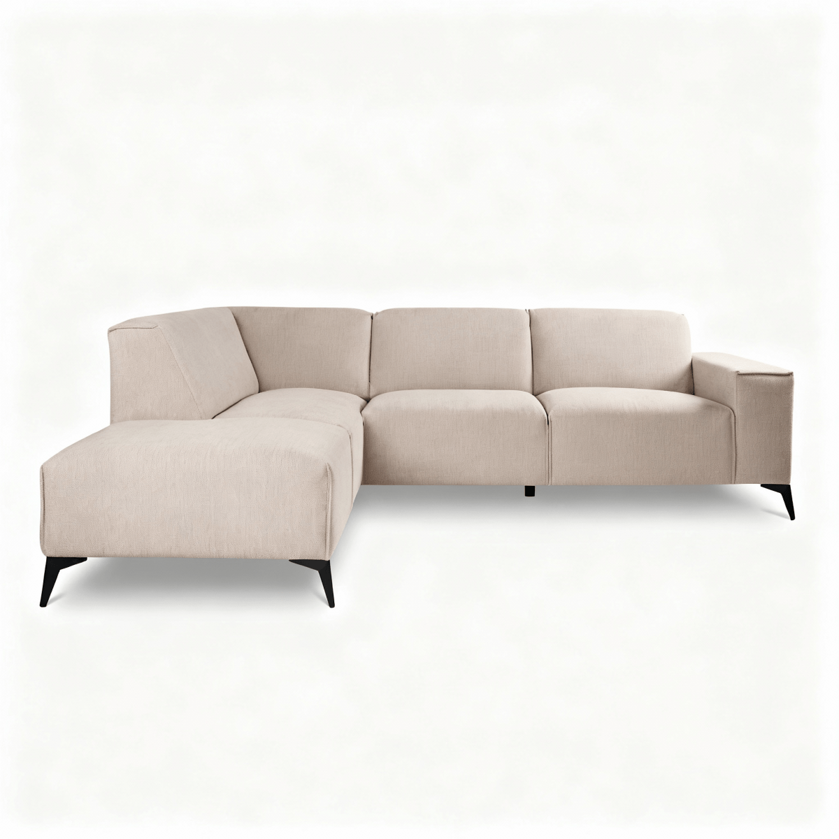 4-zit beige hoekbank 