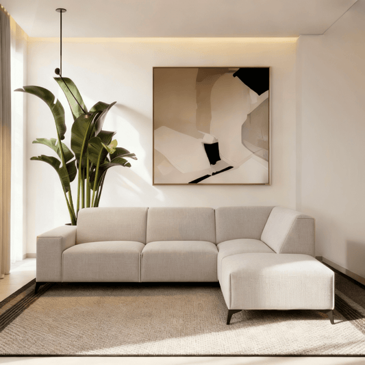 Hoekbank Brooklyn 4-zits Rechts Beige Mahom