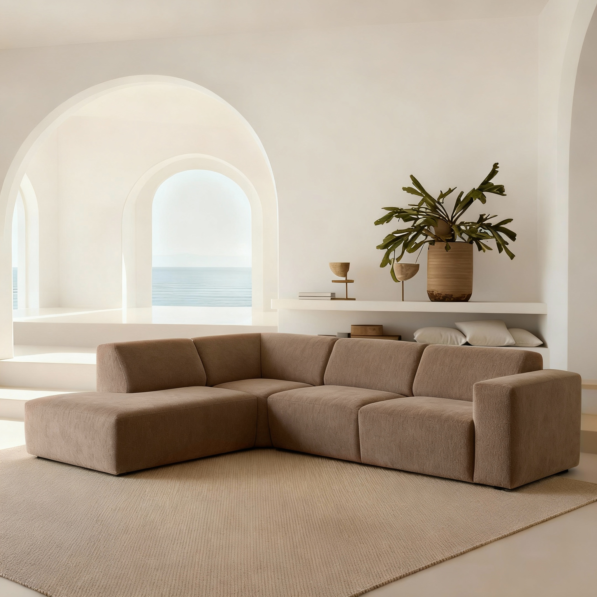4-zit bank Taupe 