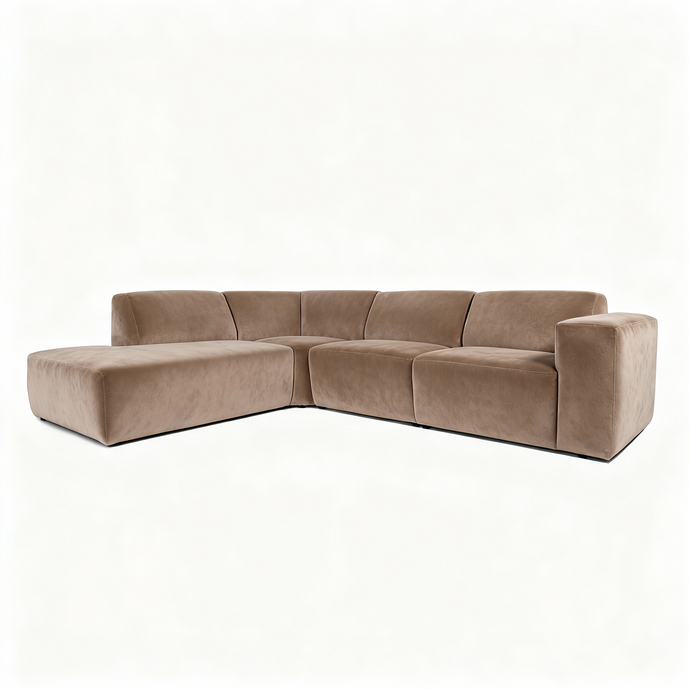Hoekbank Isabel 4-zits Links Taupe Mahom