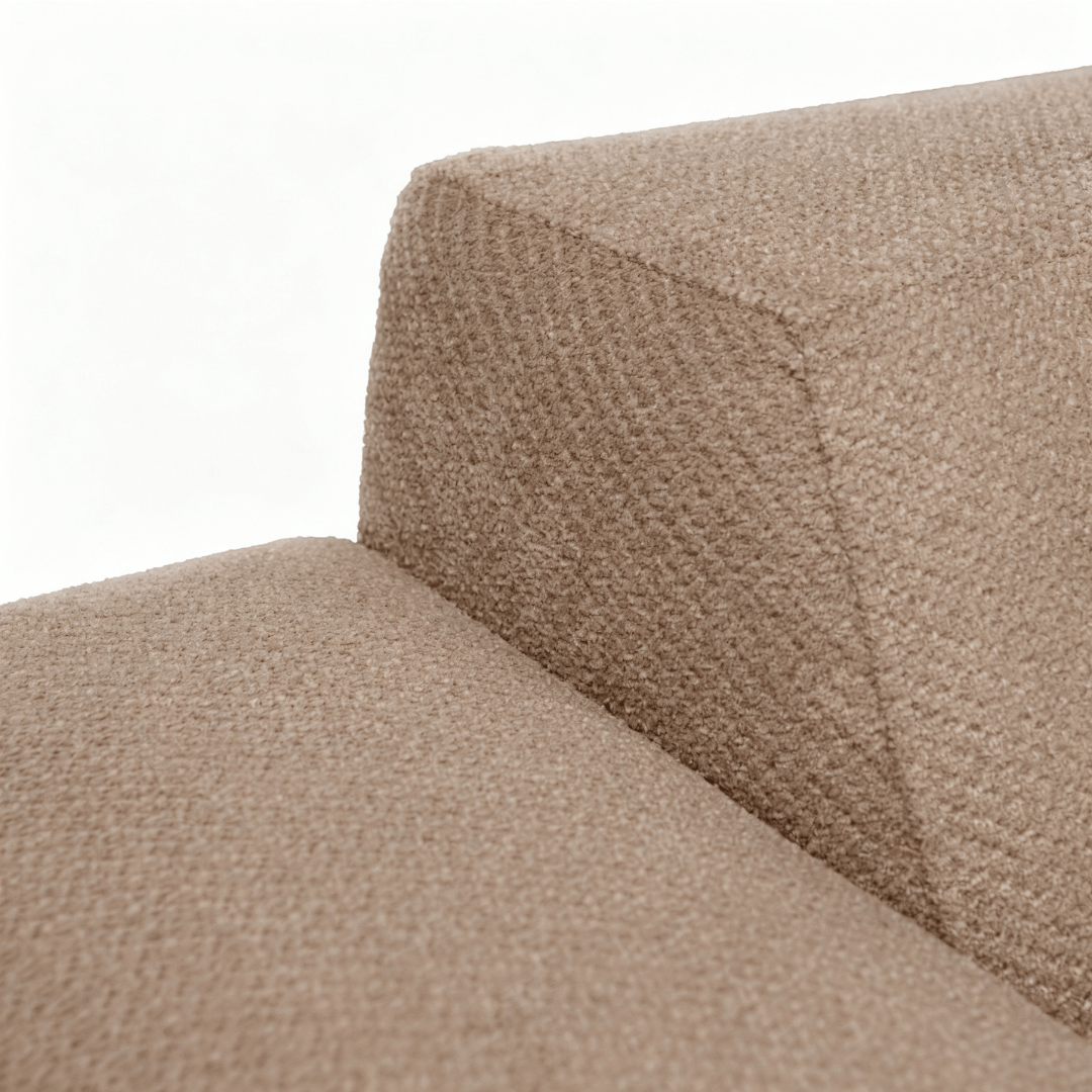 Taupe hoekbank 