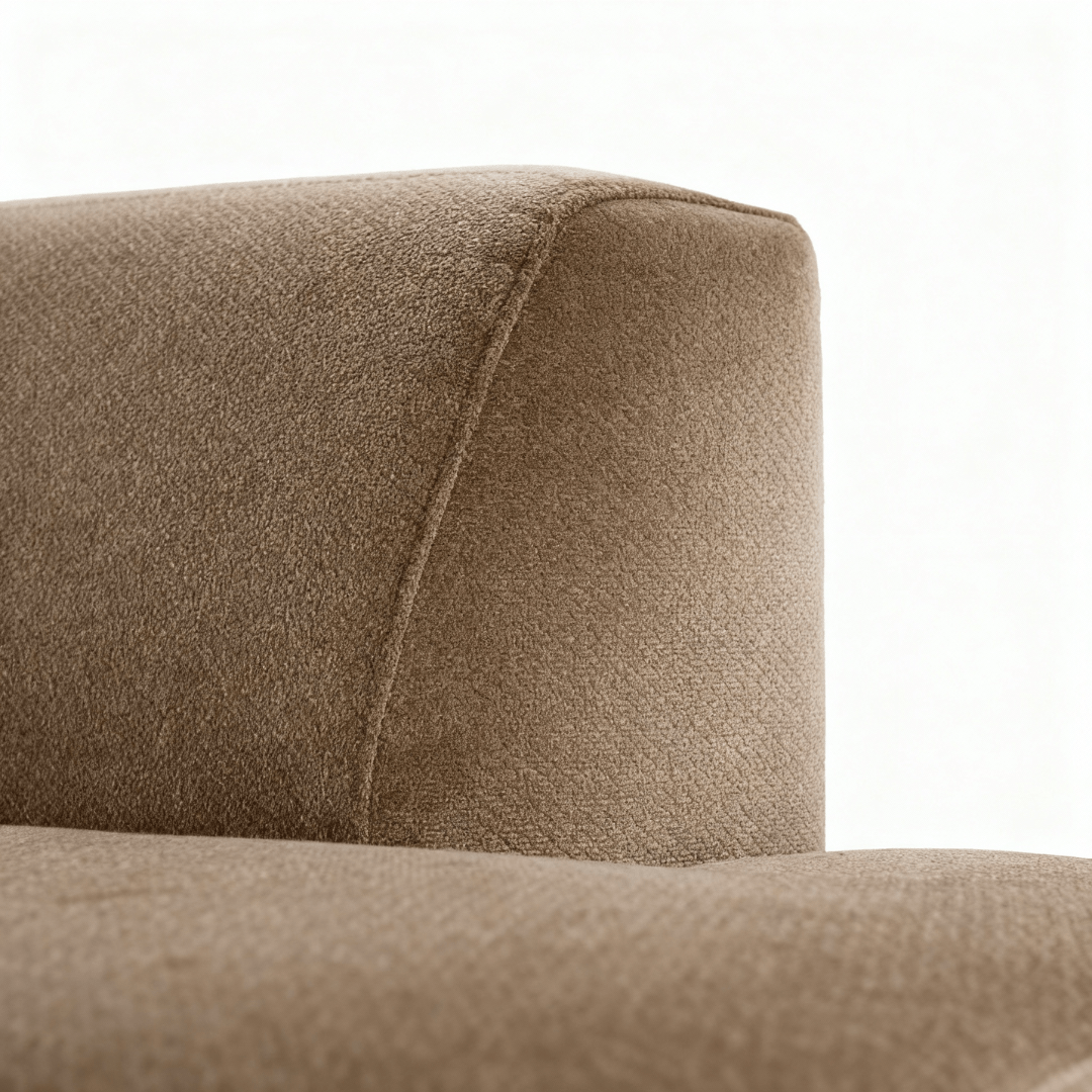 Taupe hoekbank 