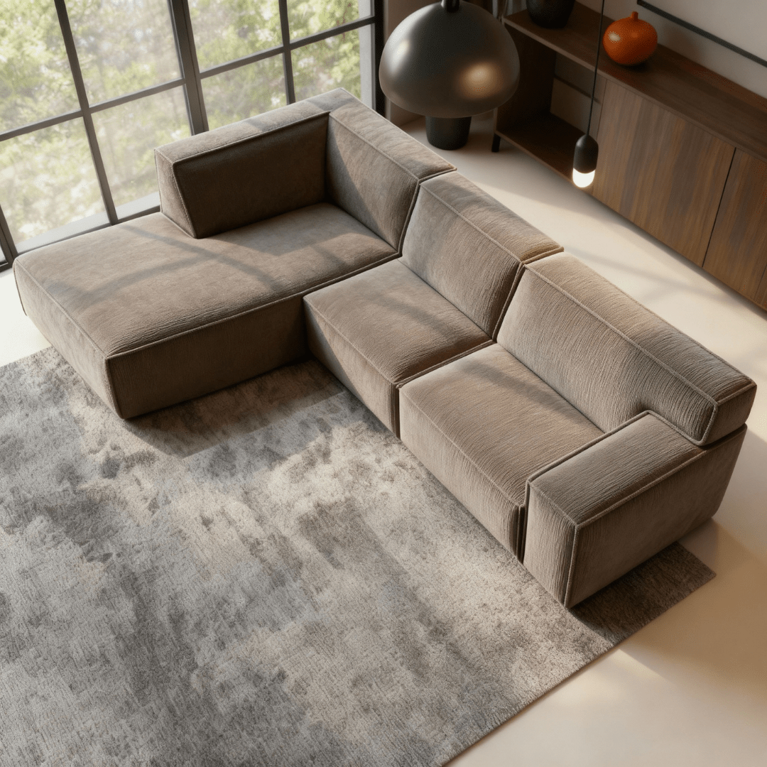 Hoekbank taupe