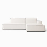 Bank Enzo 3-zits Rechts Bouclé Beige PEPP