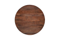 Mangohouten Eettafel Nova Rond 150 cm Donkerbruin Mahom