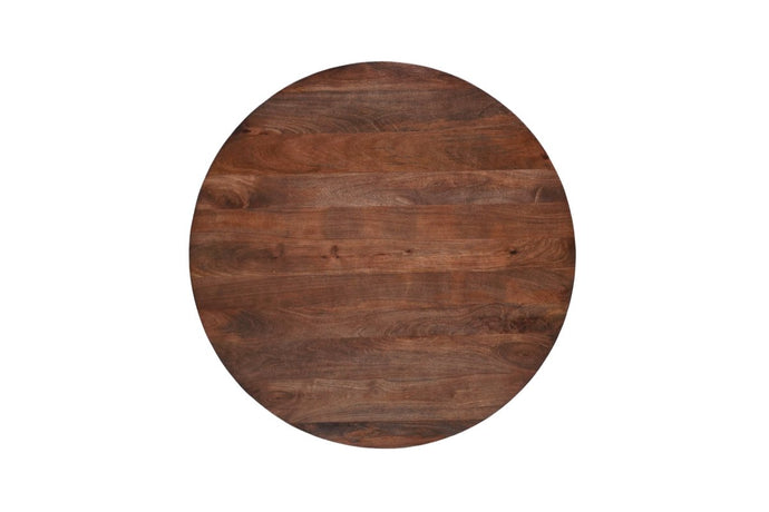 Mangohouten Eettafel Nova Rond 150 cm Donkerbruin Mahom