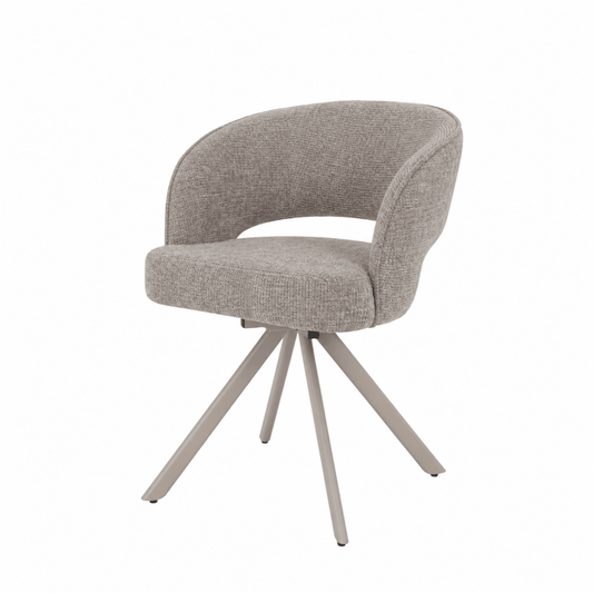 Eetkamerstoel Beuron Wit met Beige onderstel Mahom