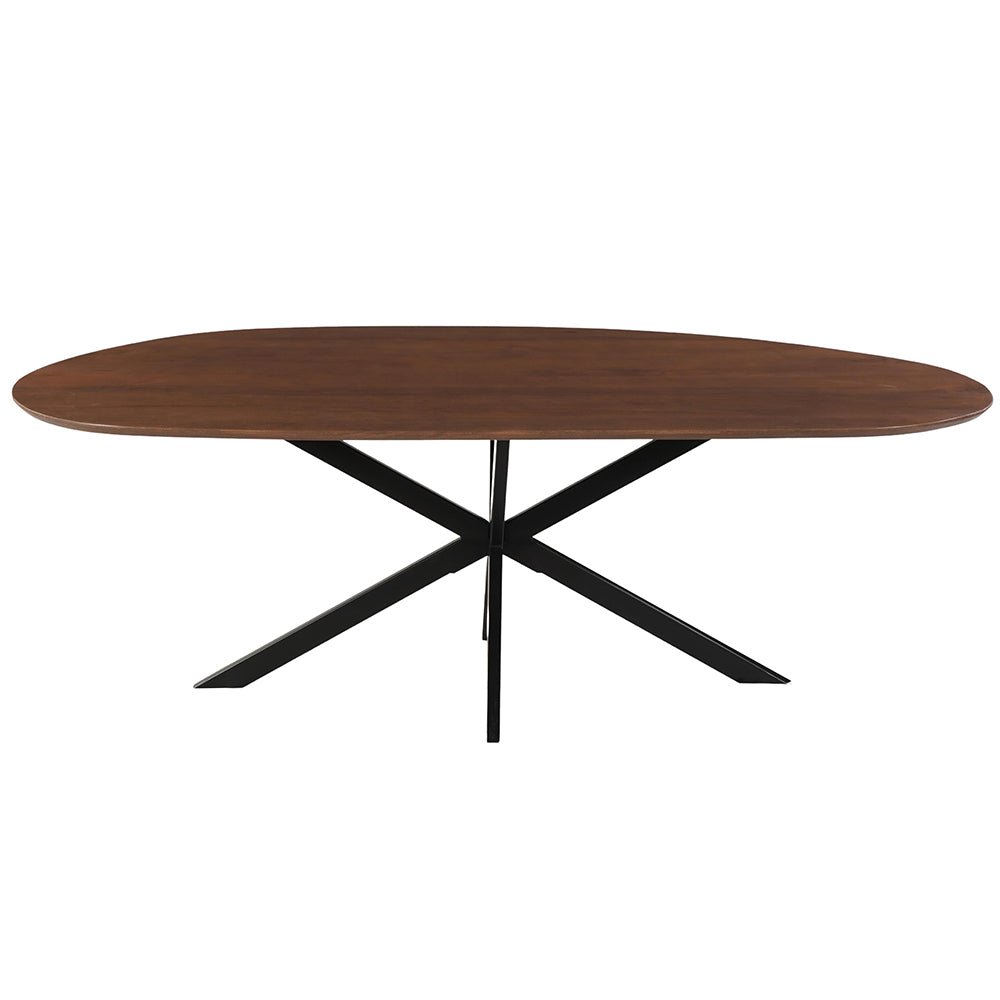Mangohouten eettafel organisch bruin 180x90cm