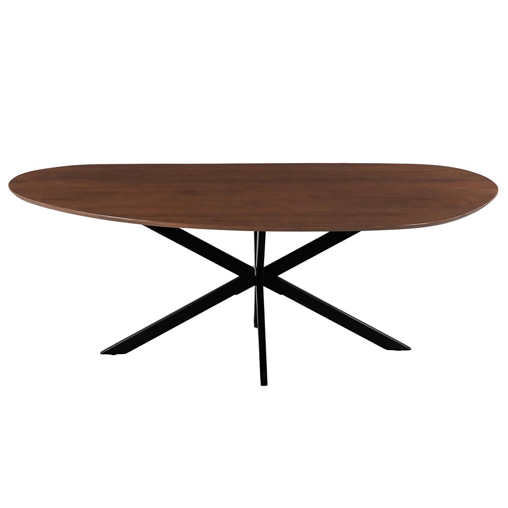 Mangohouten eettafel organisch bruin 180x90cm