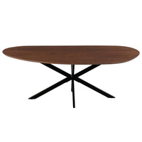 Mangohouten Eettafel Organisch Alessia 220x110 cm Walnoot Mahom