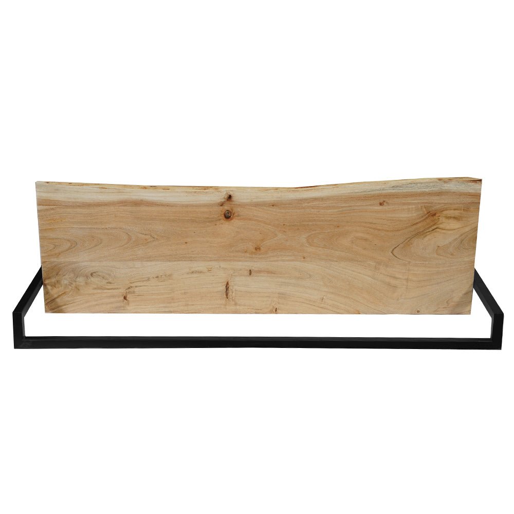 Mangohouten kapstok met zwart frame
