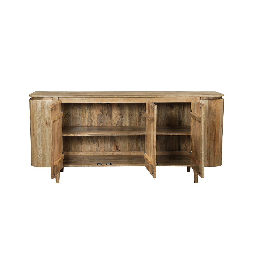 Mangohouten dressoir lichtbruin met deurtjes