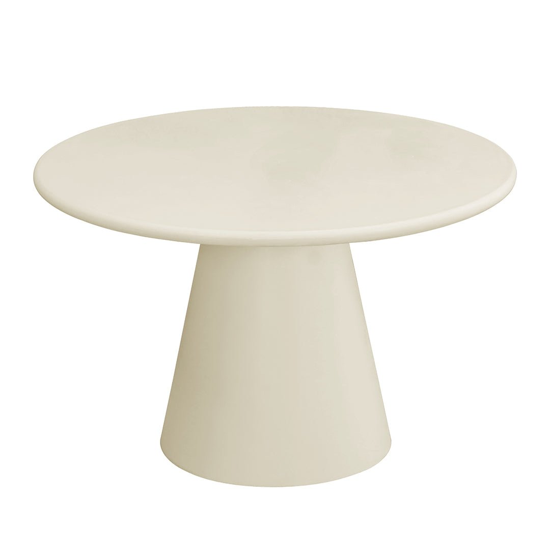 Ronde eettafel van microcement