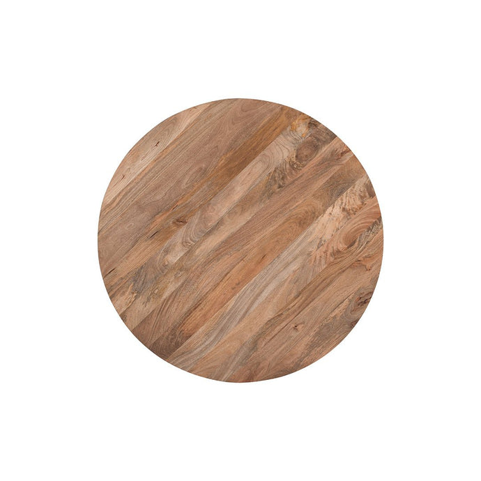 Mangohouten Eettafel Mori Rond 130 cm Houten onderstel Mahom