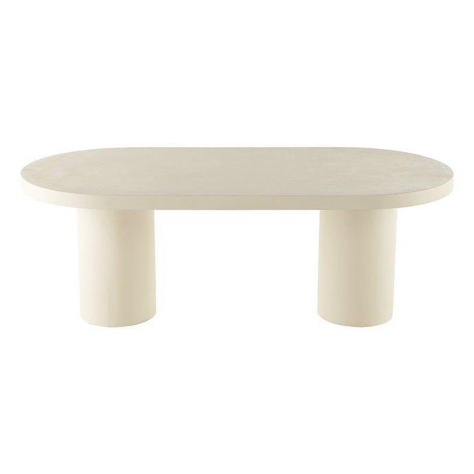 Eettafel Capsule Savannah Mircocement Cilinderpoot 180 cm Beige Mahom