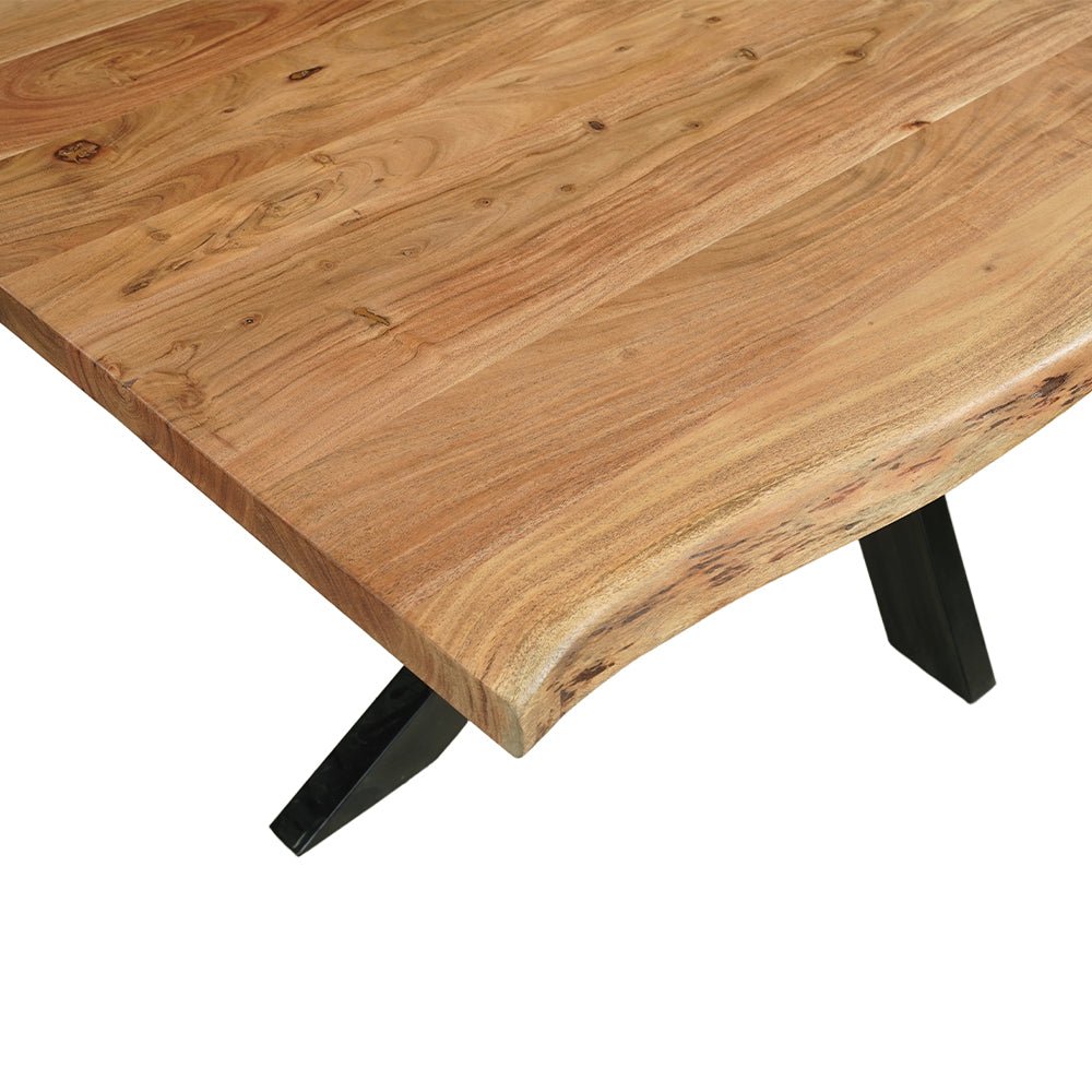 Acaciahouten eettafel rechthoekig 180x100cm