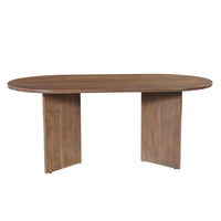 Mangohouten Eettafel Japandi Sara 180x100 cm Walnoot Mahom