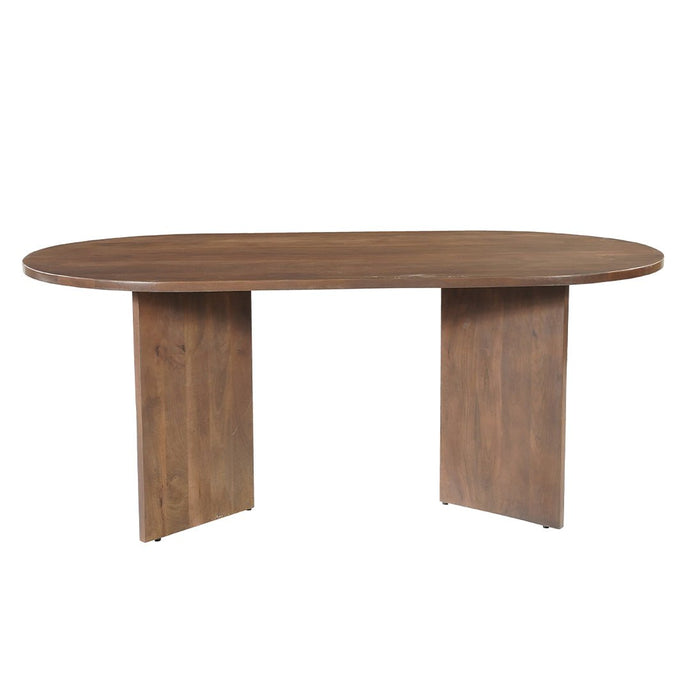 Mangohouten Eettafel Japandi Sara 180x100 cm Walnoot Mahom