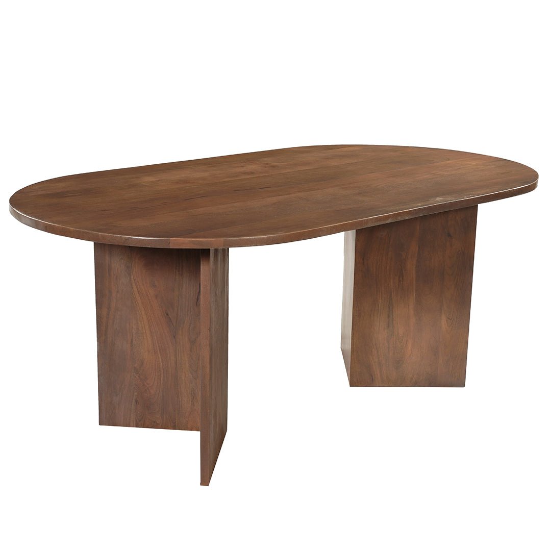Mangohouten eettafel walnoot 180x100